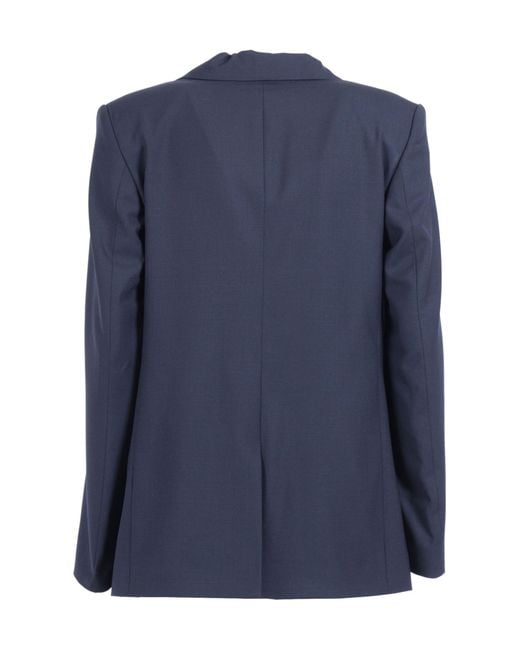 Fabiana Filippi Blue Single-Breasted Tailored Blazer