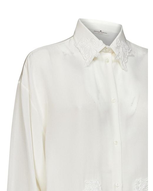Ermanno Scervino White Long-Sleeved Shirt