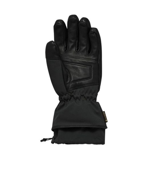 Moncler Black Grenoble Logo Patch Panelled Gloves for men