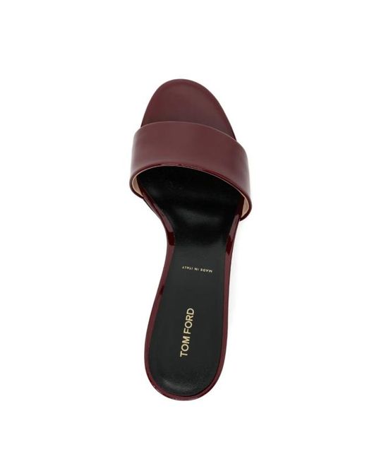 Tom Ford Brown 60Mm Square Heel Sandals