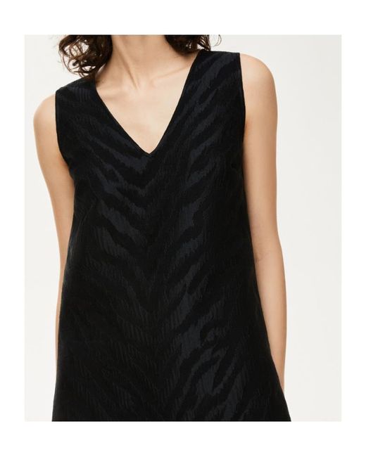 iBlues Black Animal-Print Dress
