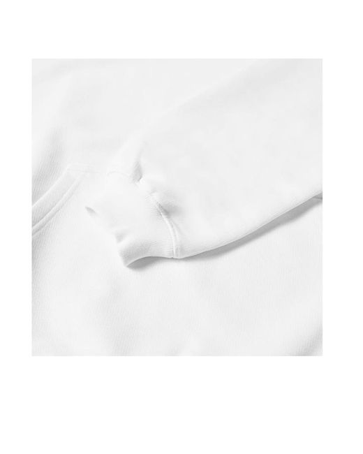 Vetements White Logo-Print Drawstring Hoodie for men