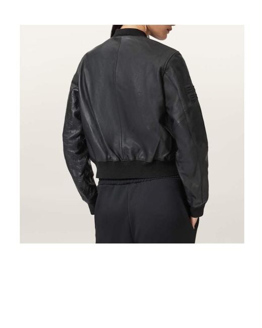AllSaints Black Williams X Orten Long-Sleeved Leather Jacket