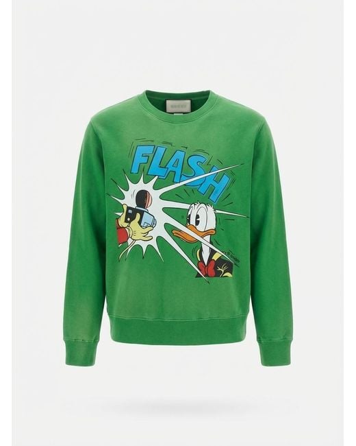 Gucci Green X Disney Graphic-Print Sweatshirt for men