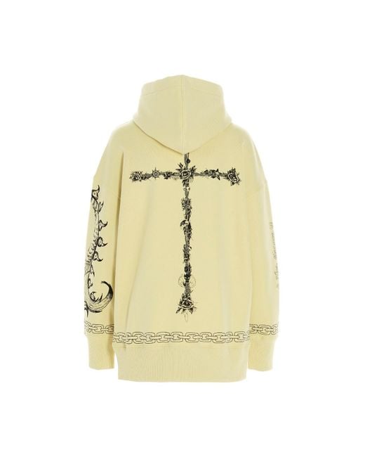 Givenchy Metallic Graphic Printed Cropped Hoodie