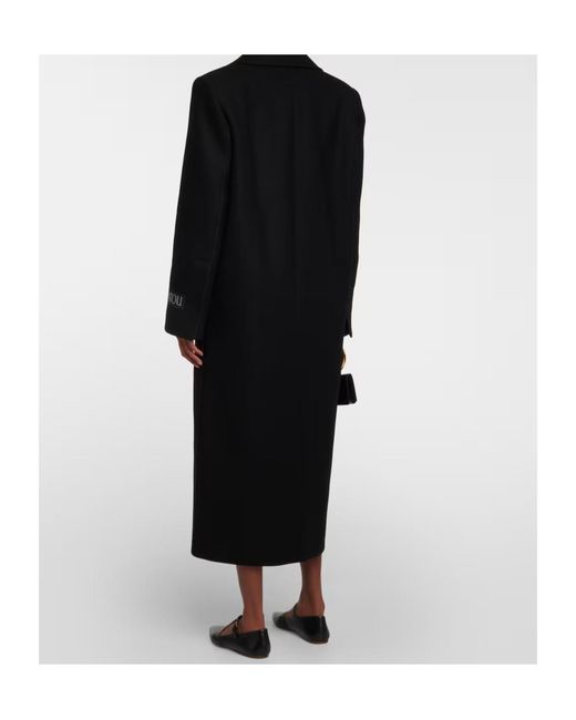 Patou Black Single-Breasted Coat