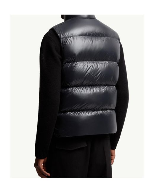 Moncler Black Lipsi High Neck Quilted Vest for men