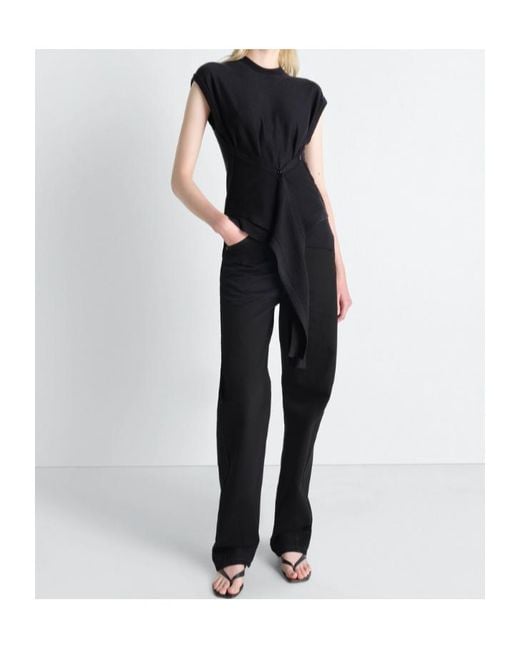 Lemaire Black Sleeveless Buttoned Knitted Top