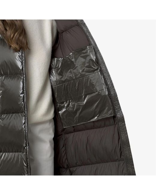 K-Way Black Hooded Quilted Down Jacket