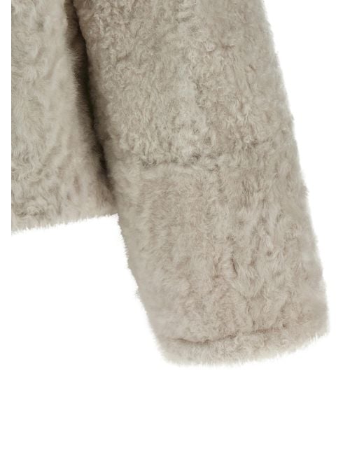 Brunello Cucinelli Multicolor 'Fuzzy' Reversible Caban