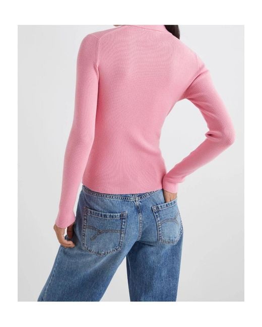 Marella Pink Knitted Polo Shirt