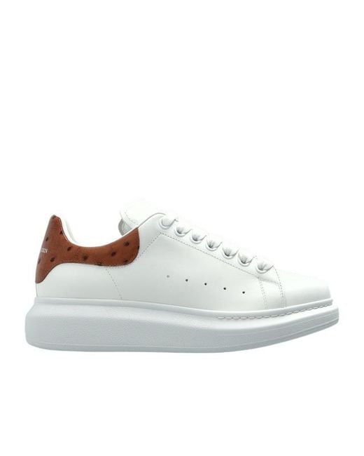 McQueen White Lace-Up Sneakers