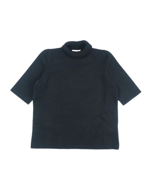 Alaïa Blue Roll-Neck Top