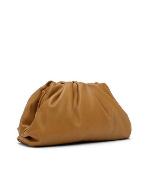 Bottega Veneta Brown The Pouch Ruched Clutch Bag