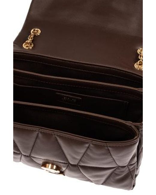 Versace Brown Medusa Chain-Linked Shoulder Bag