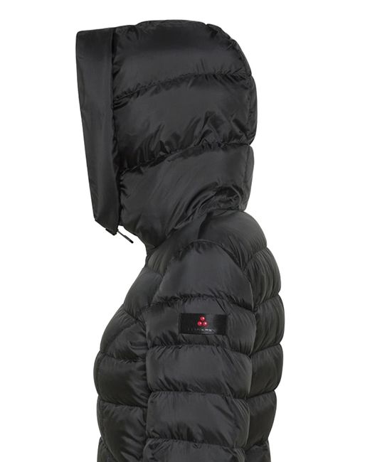 Peuterey Black Hooded Quilted Down Jacket