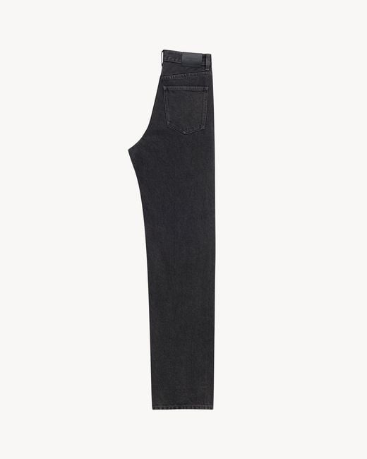 Saint Laurent Blue V-Waist Long Baggy Jeans