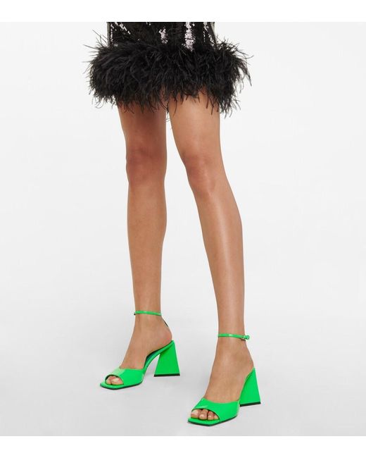 The Attico Green Piper 85 Sandals