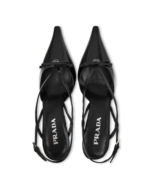 Prada Black Solid Color Sandals