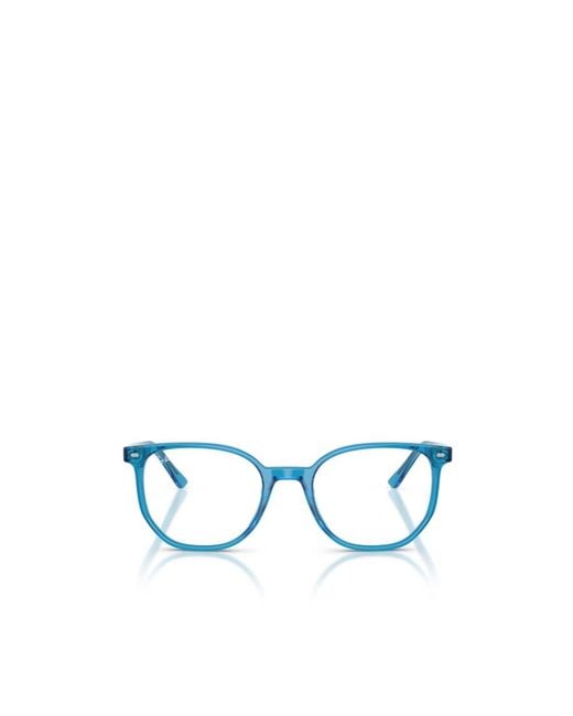 Ray-Ban Blue Geometric Frame Plain Mirror for men