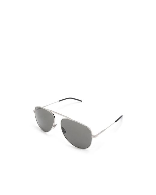Saint Laurent Metallic Eyewear Aviator Sunglasses