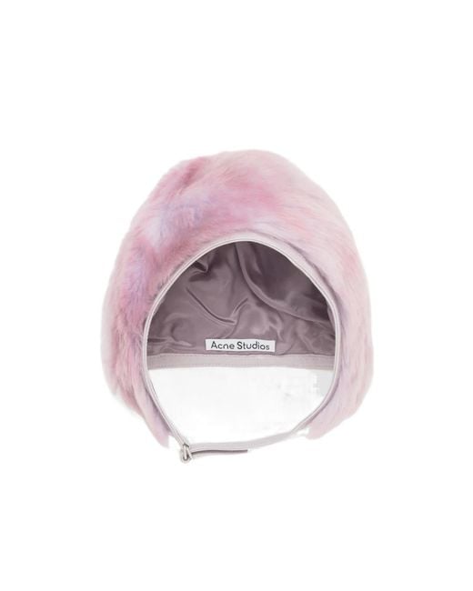 Acne Pink Shearling Cap for men
