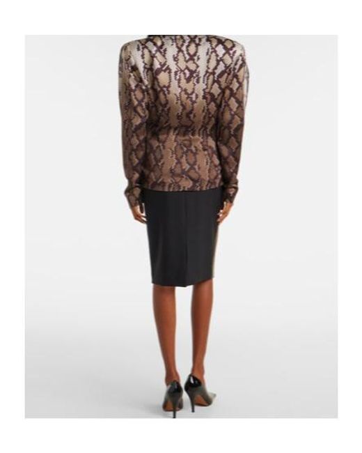 Stella McCartney Brown Snake-Effect Top
