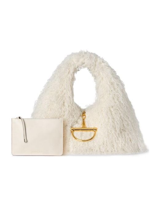 Gucci White Softbit Maxi Top Handle Bag