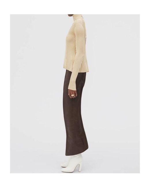 Bottega Veneta Natural Lightweight Pleated Jumper