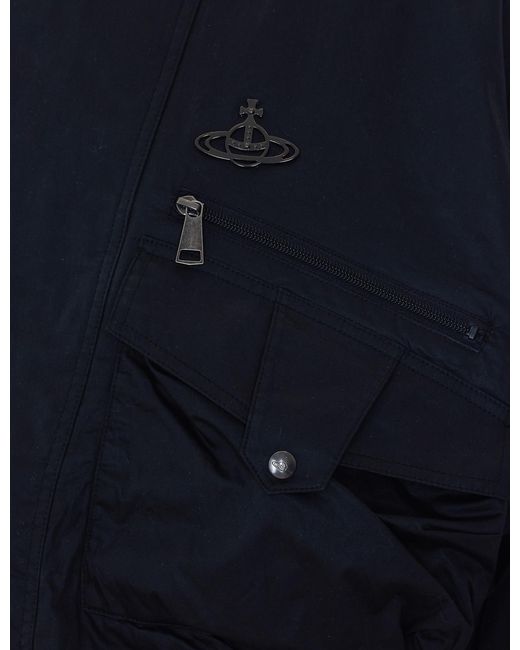 Vivienne Westwood Blue Cropped Bomber Jacket for men