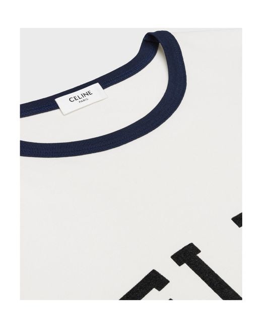 Céline White Paris Loose T-Shirt for men