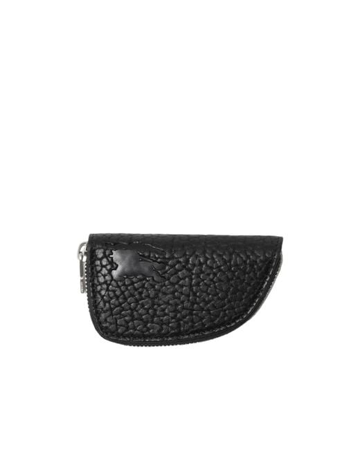 Burberry Black Logo Patch Zipped Coin Purse for men
