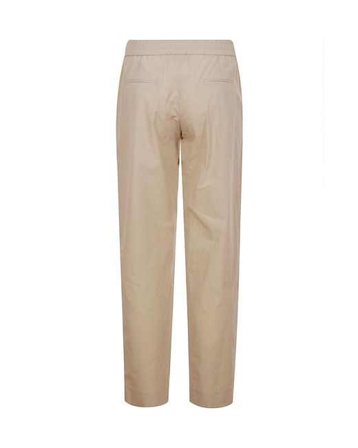 Pt Pantaloni Natural Drawstring-Waist Cotton Trousers