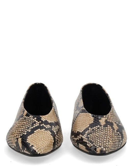 Aeyde Brown Betty Printed Ballerina Shoes