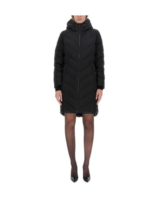 MICHAEL Michael Kors Black Chevron-Quilted Hooded Jacket