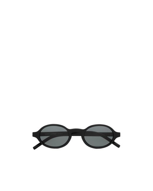 Saint Laurent White Eyewear Sl M161 Oval Frame Sunglasses