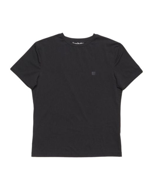 Acne Black Regular Fit T-Shirt for men