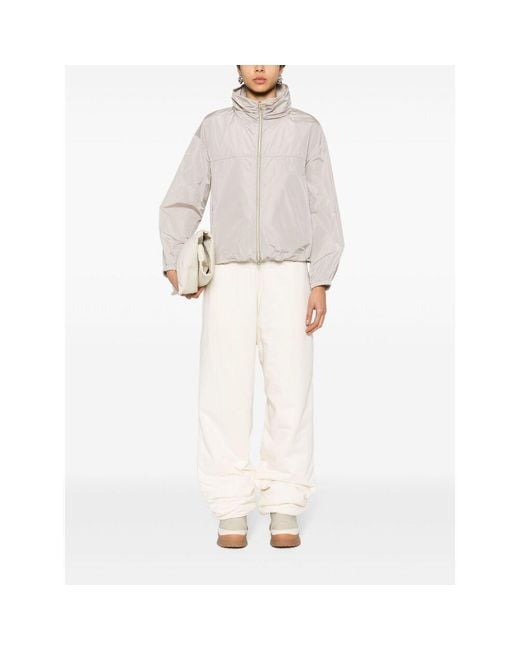 Herno White Zip-Up Lightweight Jacket