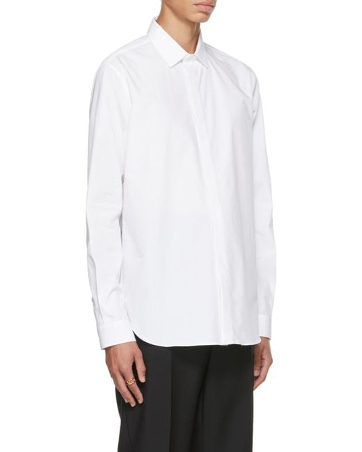 Valentino White Classic Tailored Shirt for men