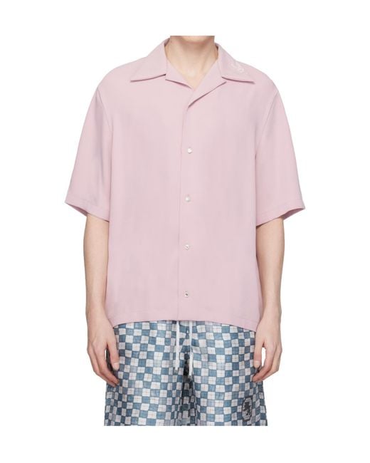 Amiri Pink Camping Short-Sleeve Shirt for men