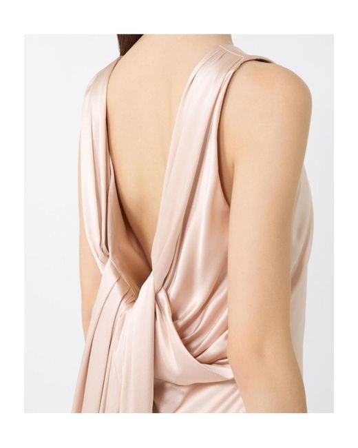 Max Mara White Draped Open-Back Maxi Dress