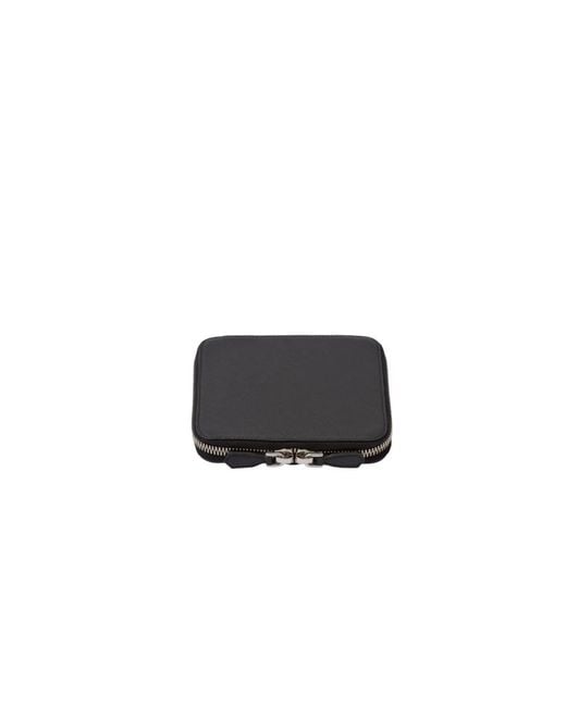 Prada Black Saffiano Leather Tic-Tac-Toe Set for men