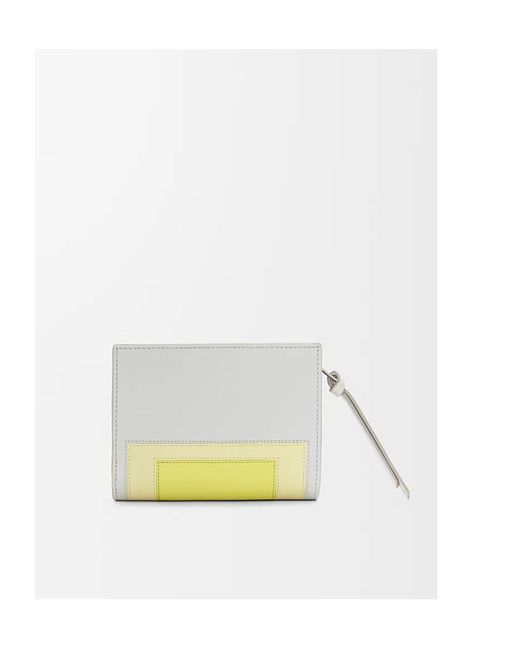 Loewe Yellow Logo Stamp Compact Wallet