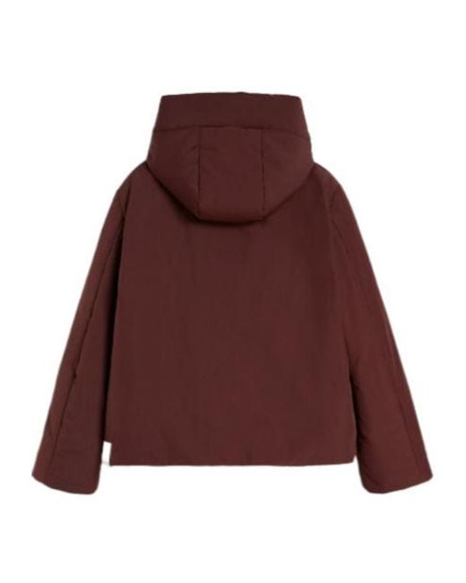 Jil Sander Purple Short Down Jacket