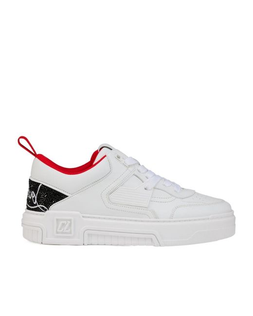 Christian Louboutin White Astroloubi Fun Strass Low-Top Sneakers for men