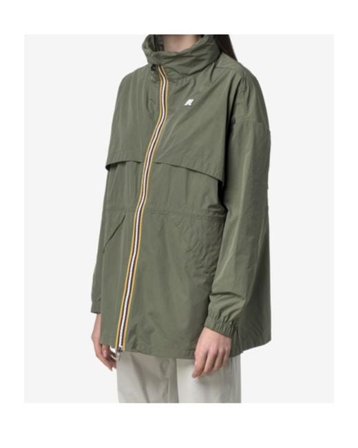 K-Way Green Aubeline Memory Touch Jacket