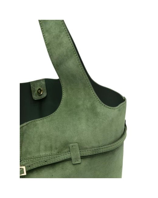 MANU Atelier Green Cambon Cabas Buckle-Detail Tote Bag
