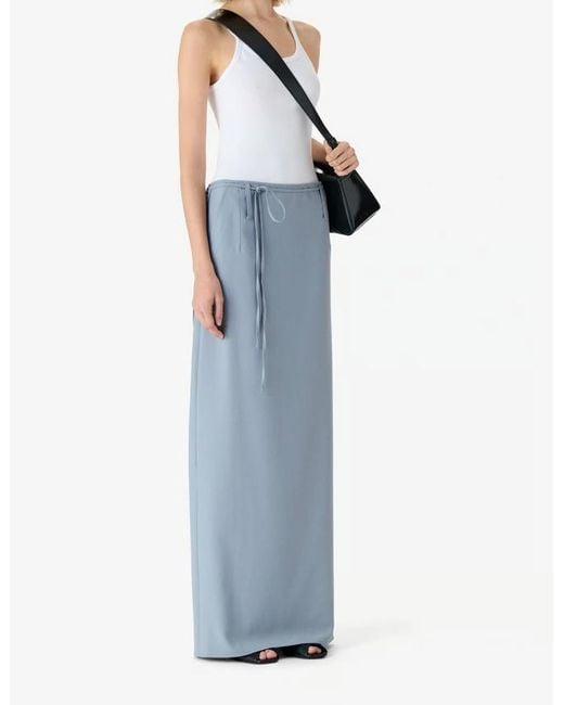 IRO Gray Belt Loop Midi Skirt