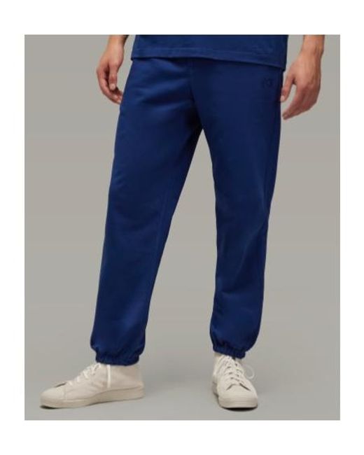 Y-3 Blue Logo-Print Sweatpants for men