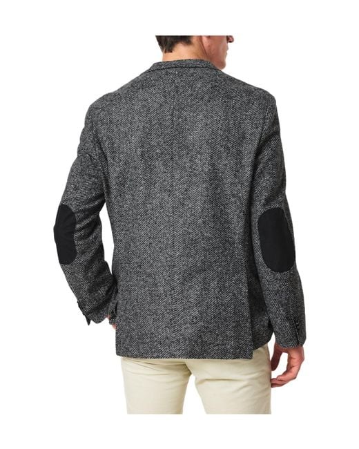 Boss Gray Single-Breasted Blazer for men